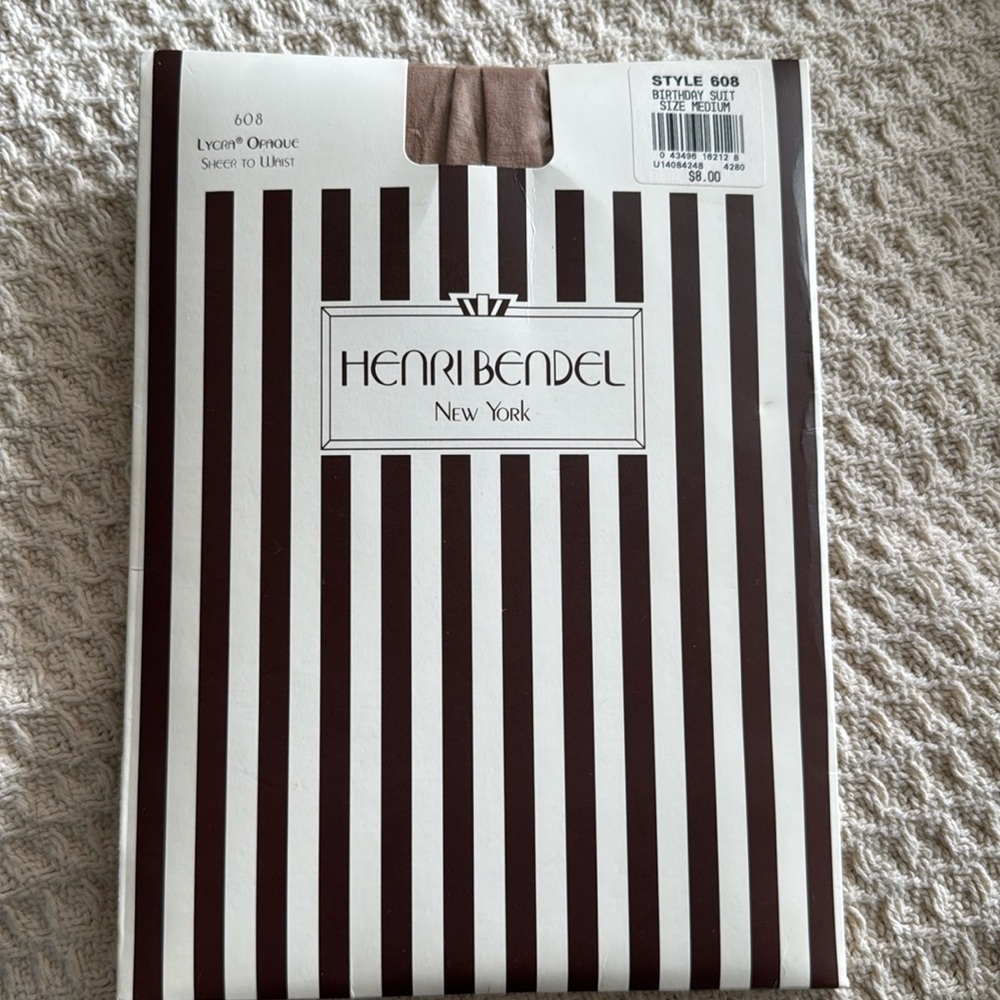 Henri Bendel in color “birthday suit” medium sheer to waist tights/hose